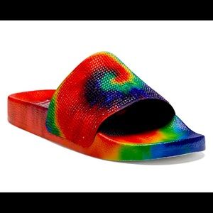 INC Peymin Rainbow Tyedie Slides /Sandals Sz 5